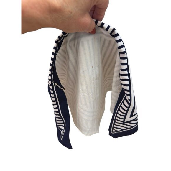 Rare Vintage Mod 1960's Hair Scarf Black & White Headband Beach - Picture 13 of 14